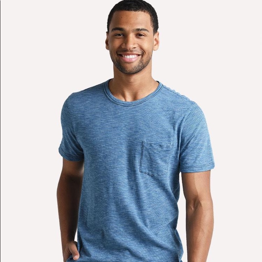 FAHERTY BRAND INDIGO POCKET TEE - XL